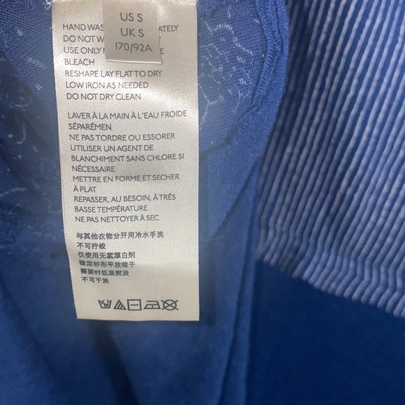 Free people indigo dreams long sleeve shear sleeves embroidered mixed media top - Picture 8 of 8